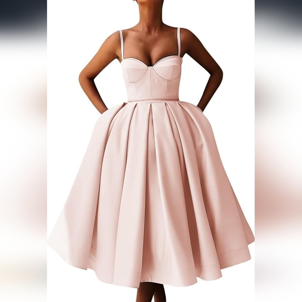 NWT Elegant Pink Midi Dress